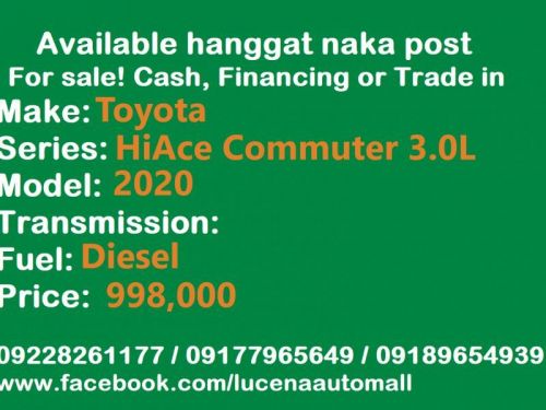 Toyota Hiace Commuter Van 3.0L Lucena City in Philippines