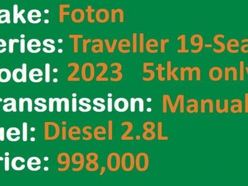 Foton Traveller XL 19-seater in Philippines