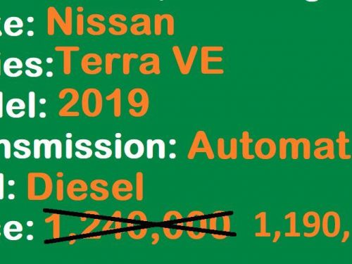 Nissan terra in Philippines