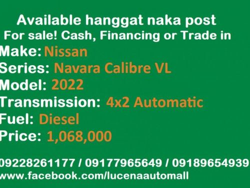 Nissan Nissan Navara Calibre VL 4x2 Automatic Lucena City in Philippines