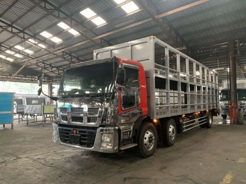 Isuzu double decker with tail power lifter 8-wheel,  6uz1 6-cylinder diesel engine in Philippines