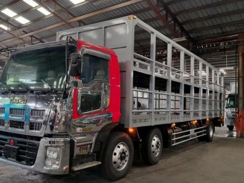 Isuzu double decker with tail power lifter 8-wheel,  6uz1 6-cylinder diesel engine in Philippines
