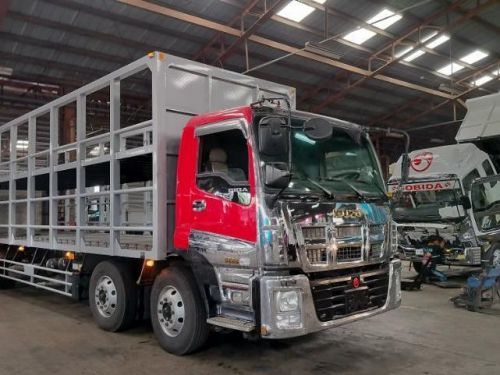 Isuzu double decker with tail power lifter 8-wheel,  6uz1 6-cylinder diesel engine in Philippines