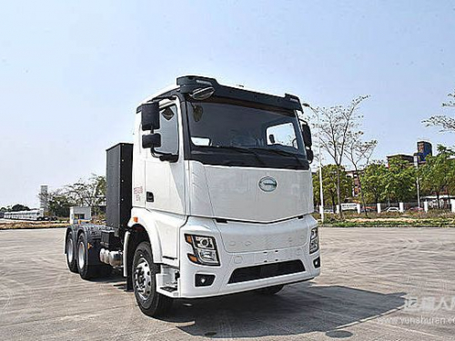 Pre-owned Asia GAC T7 6x4 10wheel electric tractor head truck for sale in 